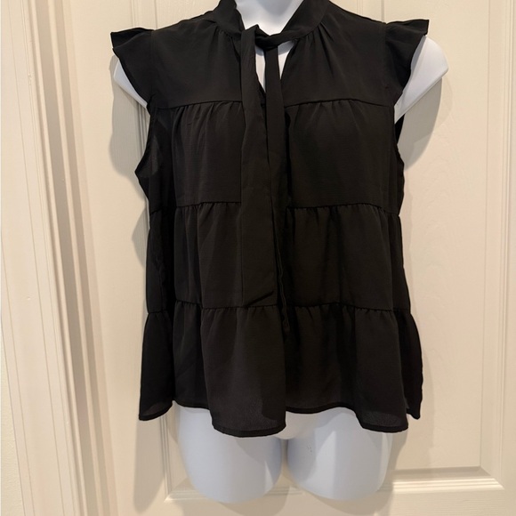 Monteau size XL Black Sleeveless Top - Picture 1 of 5